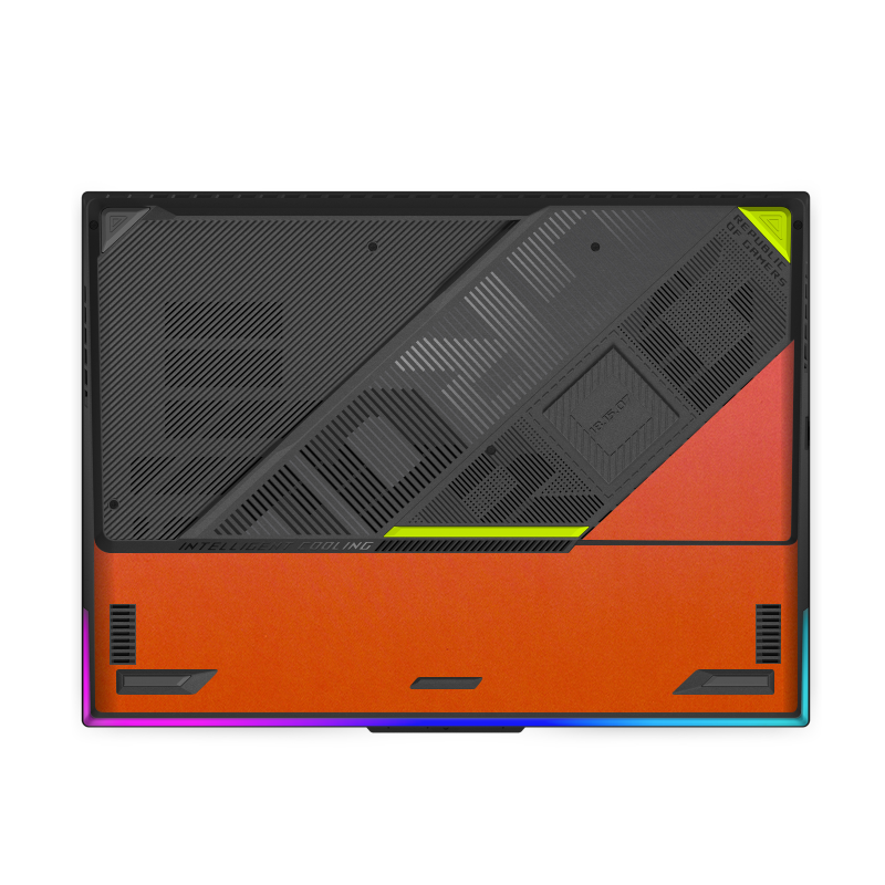 ASUS ROG Strix G16 (2025) Plain color Leather Skins Orange Red