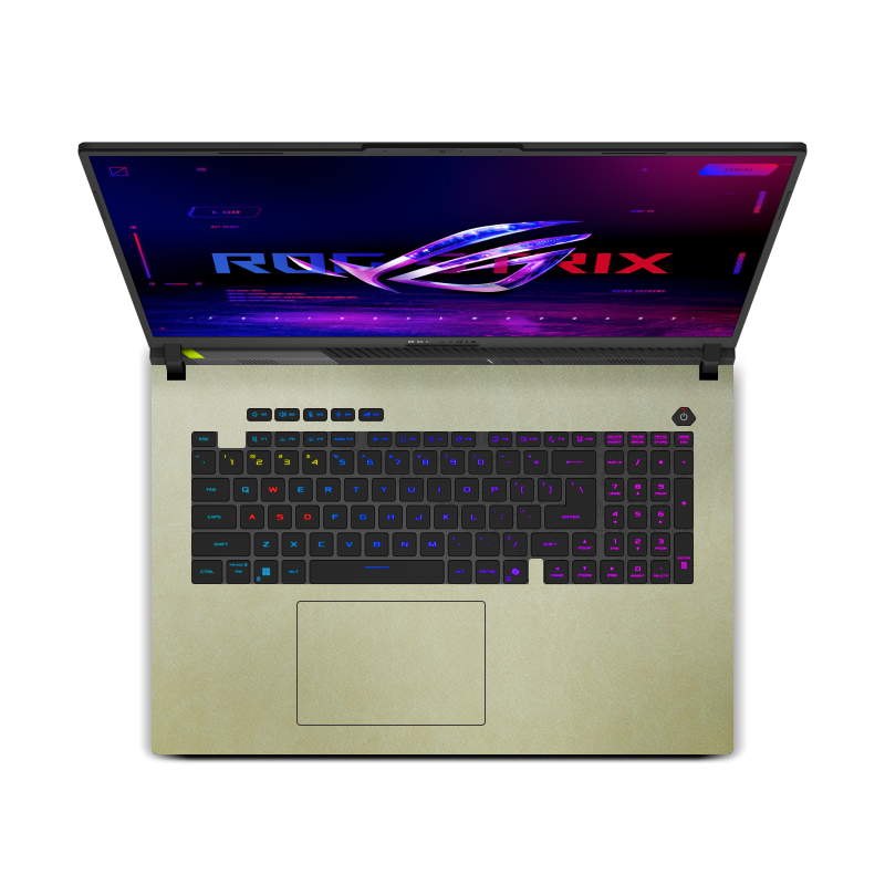 ASUS ROG Strix G18 (2025) Plain color Leather Skins Gold
