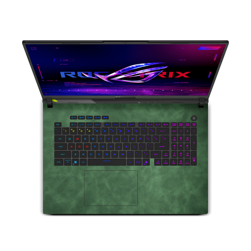ASUS ROG Strix G18 (2025) Scrub Leather Skins Green