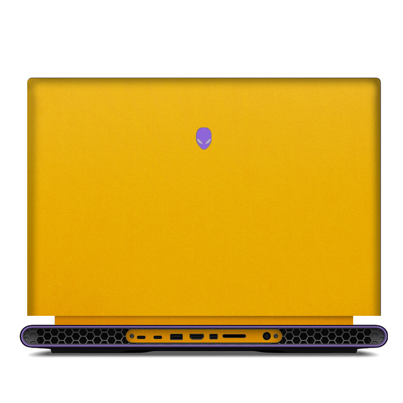 Alienware M18 R1-R2 Plain Color Leather Skins Orange Yellow