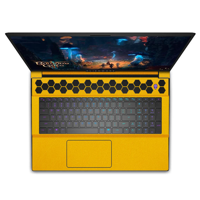 Alienware M18 R1-R2 Plain Color Leather Skins Orange Yellow