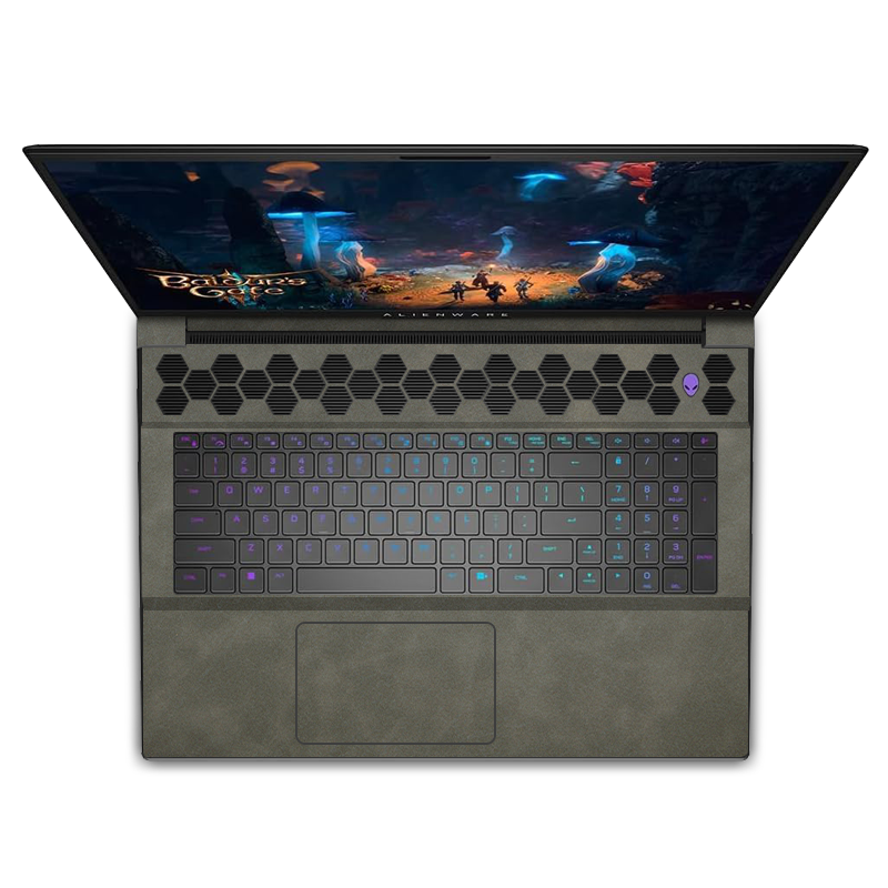 Alienware M18 R1-R2 Scrub Leather Skins Gray