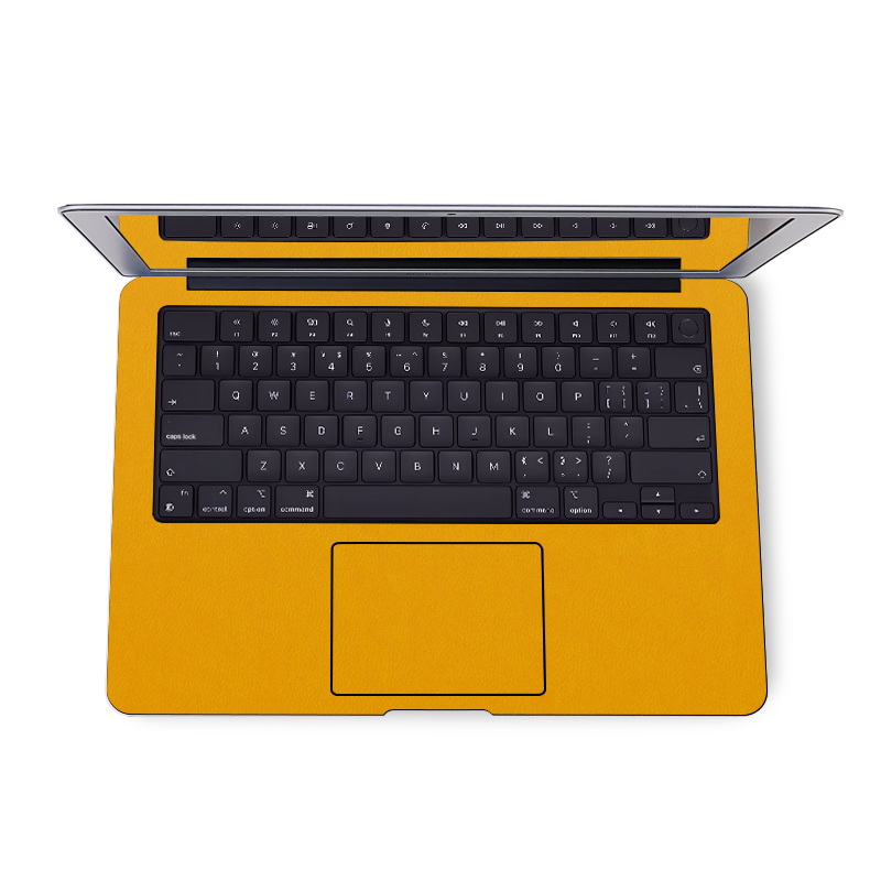 MacBook Air 13.6 M2/M3/M4(2022-2025)Plain Color Leather Skins Yellow