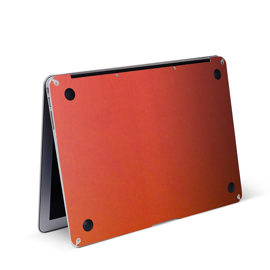 MacBook Air 15 M4 2025 Plain color Leather Orange red