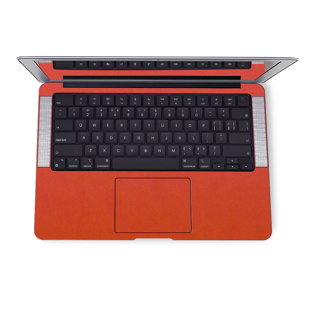MacBook Air 15 M4 2025 Plain color Leather Orange red