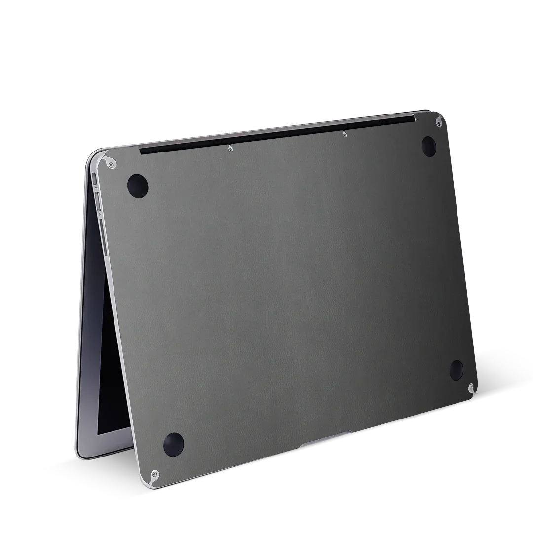 MacBook Pro 14-inch gray bottom cover with rubber feet, plain color design