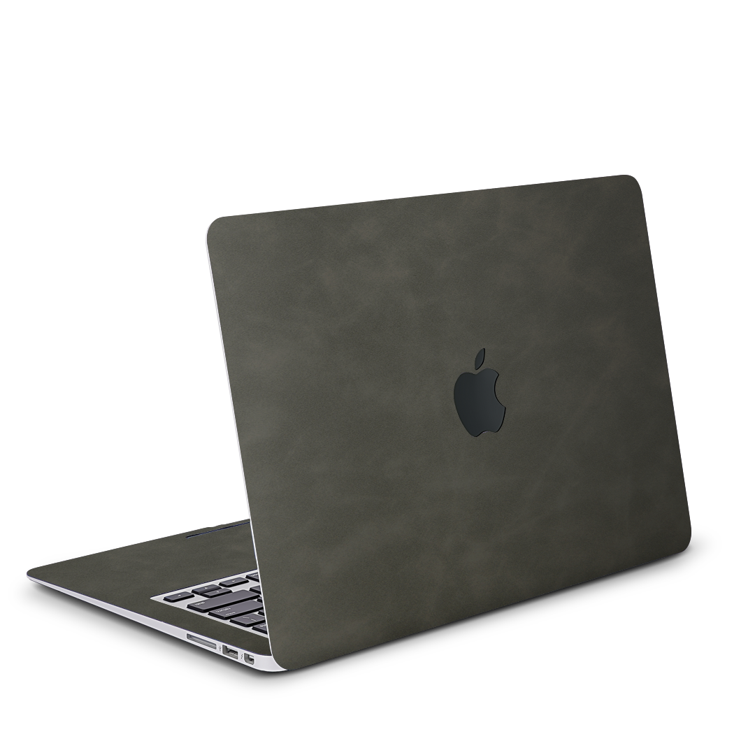 Leather MacBook Skin for Pro & Air – Luxury Scratch-Resistant Cover Dark Gray