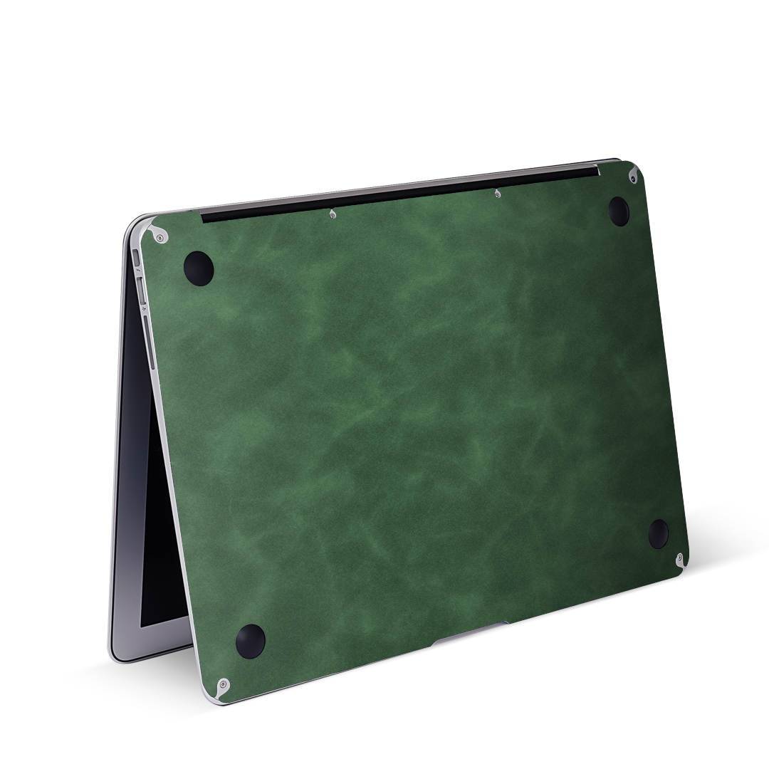 Leather MacBook Skin for Pro & Air – Luxury Scratch-Resistant Cover Green