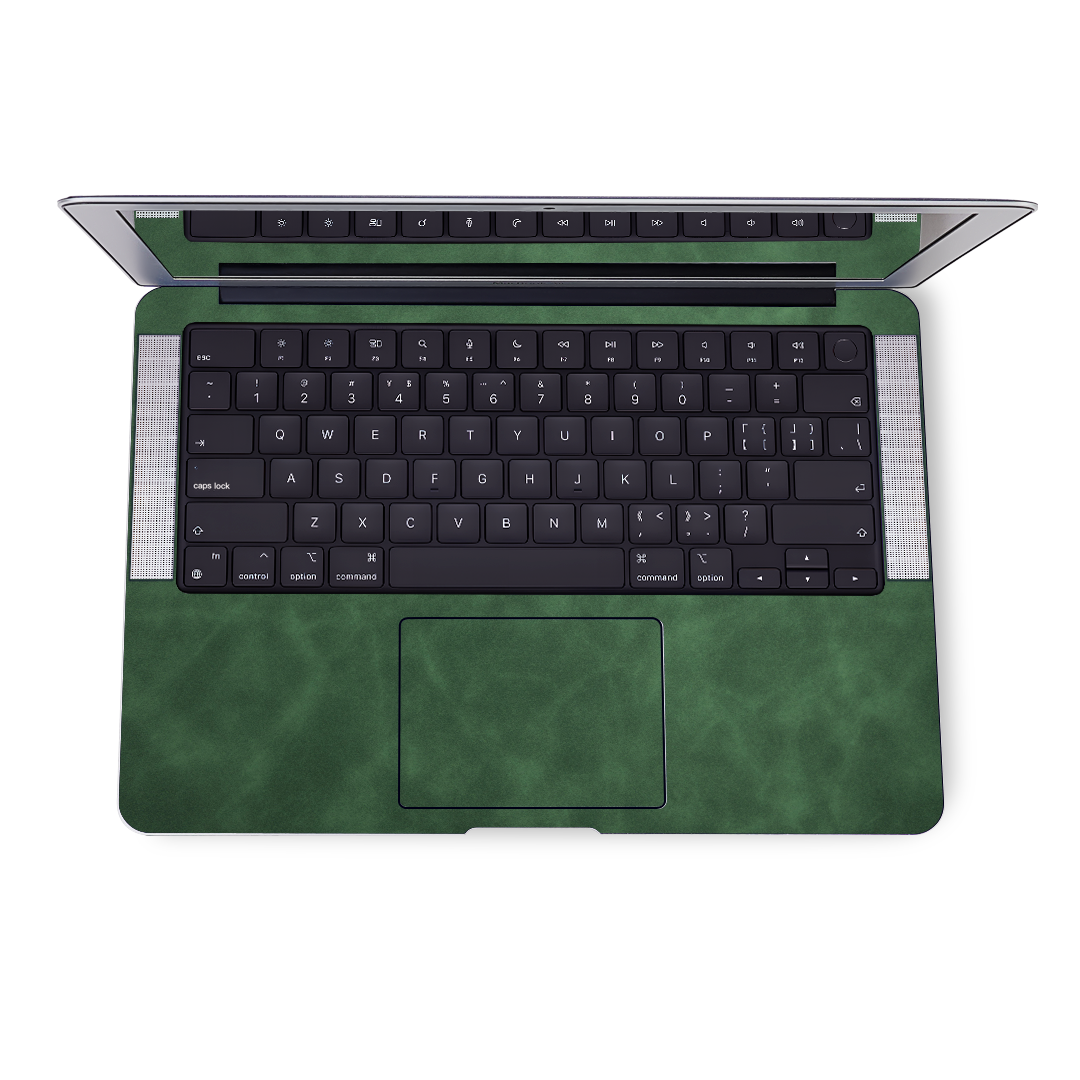 Leather MacBook Skin for Pro & Air – Luxury Scratch-Resistant Cover Green