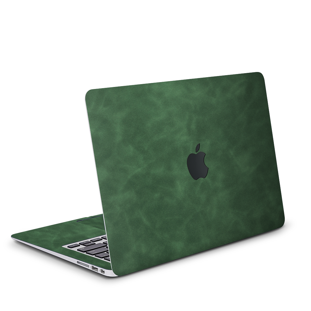 Leather MacBook Skin for Pro & Air – Luxury Scratch-Resistant Cover Green
