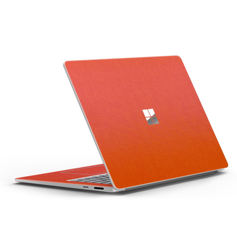 Surface Laptop Plain Color Leather Skins Orange Red