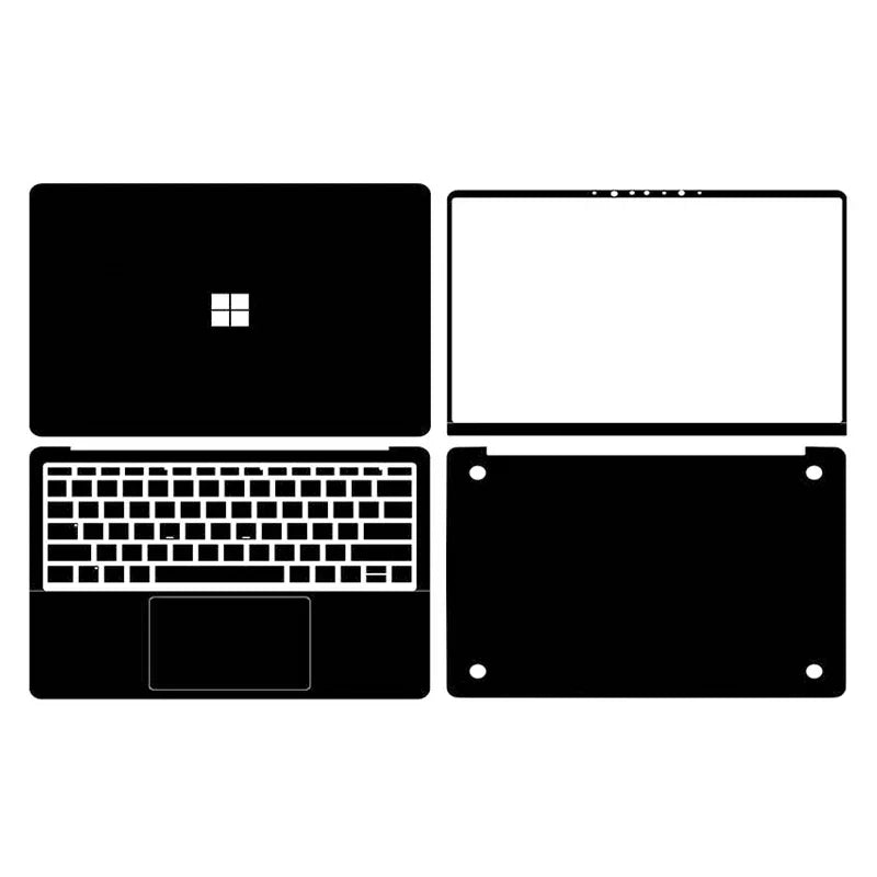 Surface Laptop 7 13.8 inch 2024 model top, keyboard, screen, and bottom views