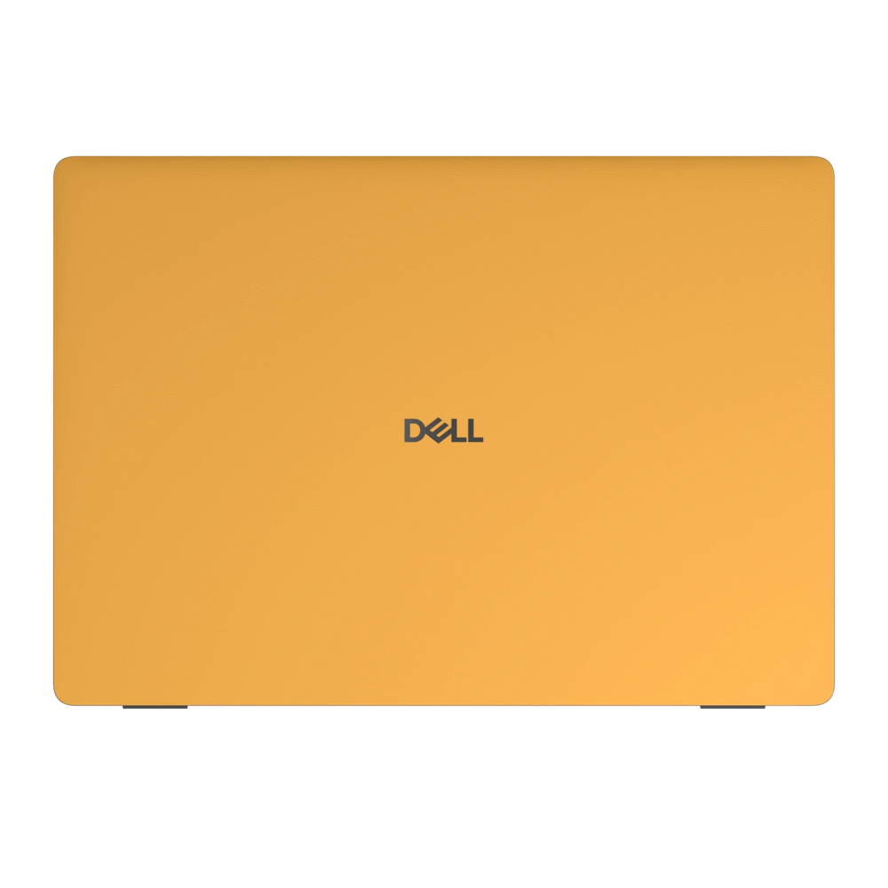 Wutong Yellow plain synthetic leather Dell business laptop skin, sku-a view. Rendered on Dell Pro 16 PC16250; exact cuts follow the selected model and coverage.