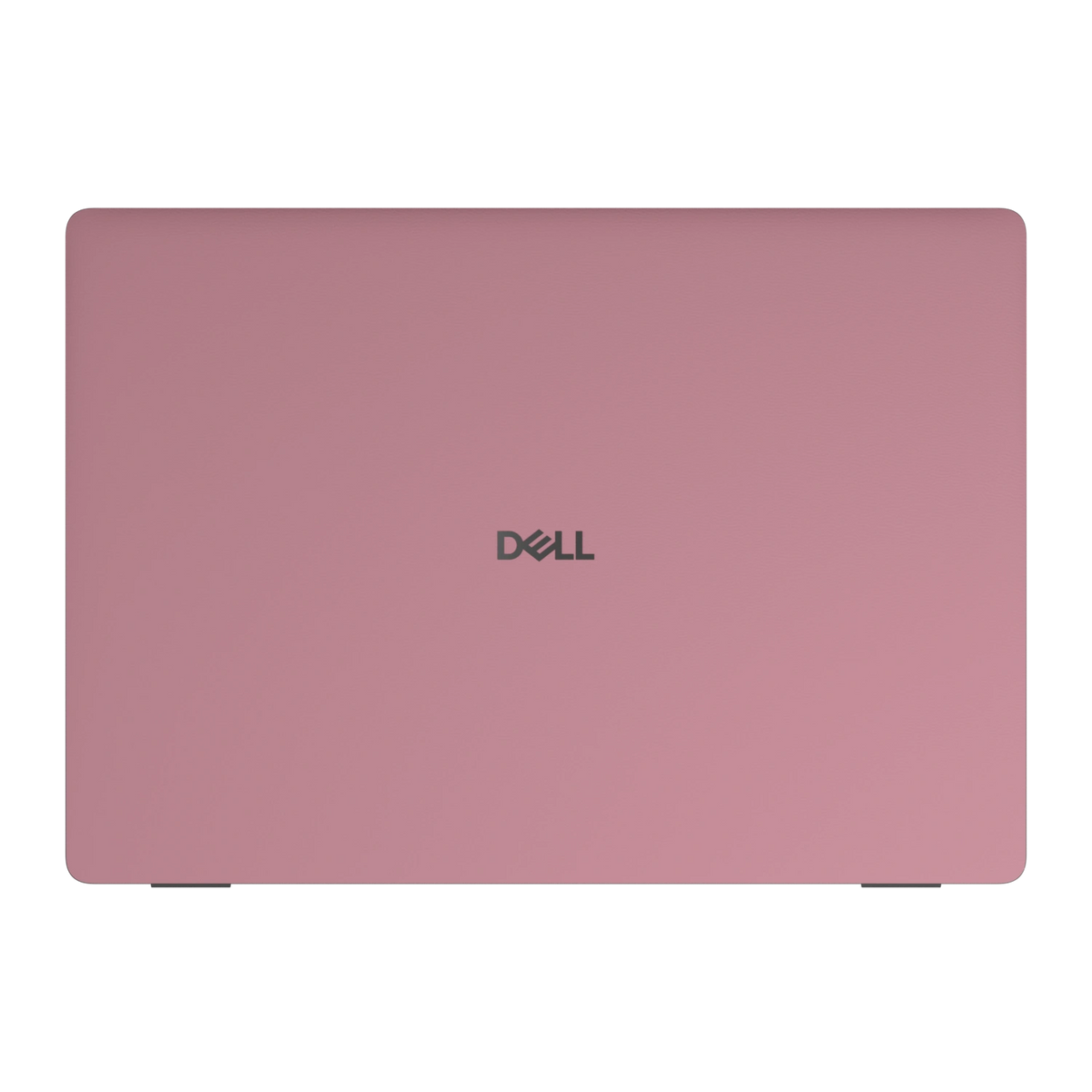 Yiren Pink plain synthetic leather Dell business laptop skin, a-face view. Rendered on Dell Pro 16 PC16250; exact cuts follow the selected model and coverage.