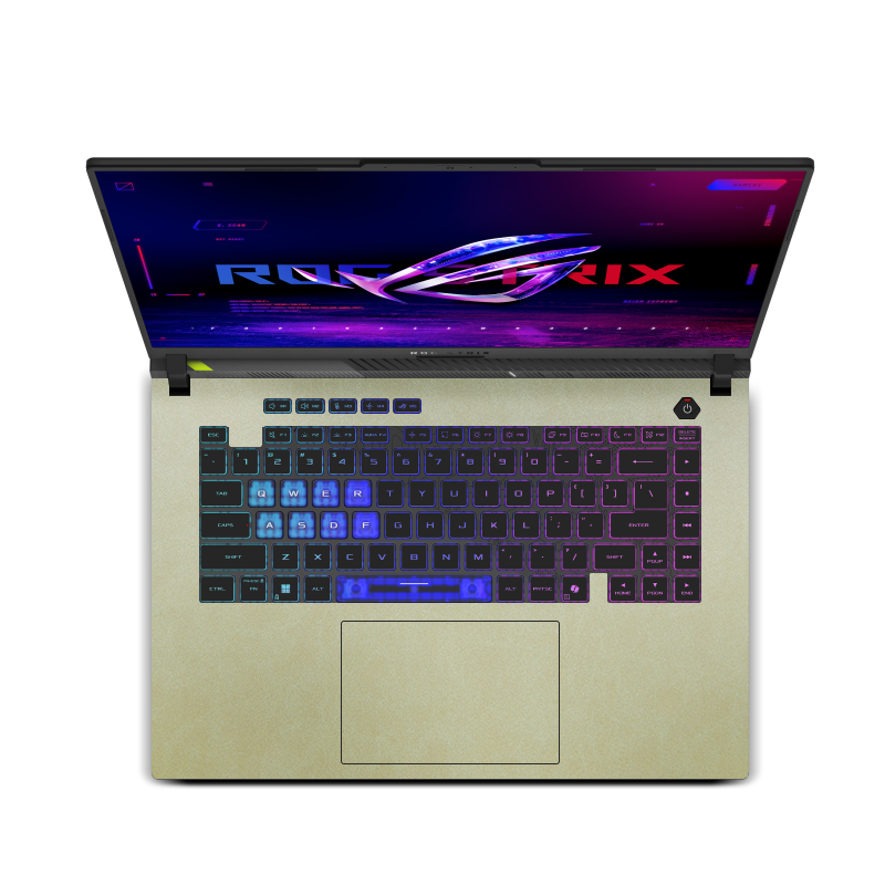 ASUS ROG Strix G16 (2025) Plain color Leather Skins Gold