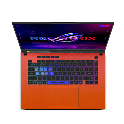 ASUS ROG Strix G16 (2025) Plain color Leather Skins Orange Red