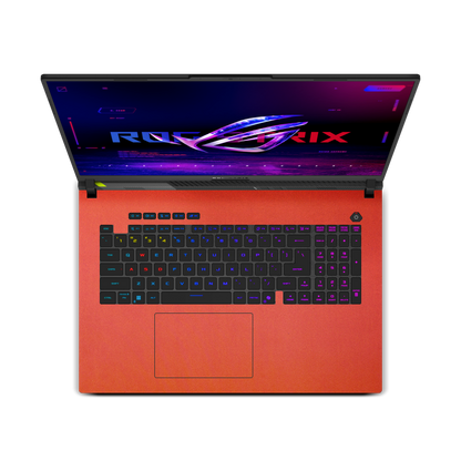 ASUS ROG Strix G18 (2025) Plain color Leather Skins Orange Red