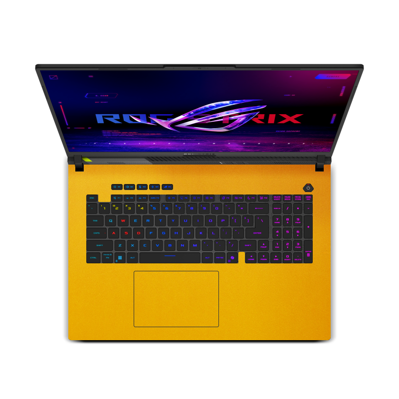 ASUS ROG Strix G18 (2025) Plain color Leather Skins Yellow