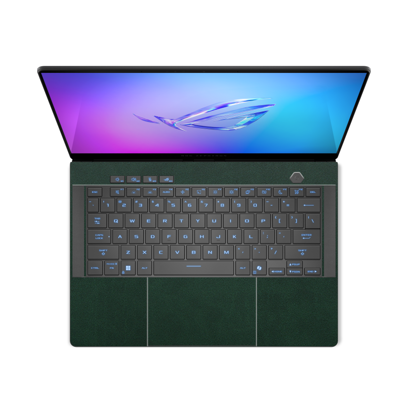 ASUS ROG Zephyrus G14 (2025) Plain Color Leather Skins Green