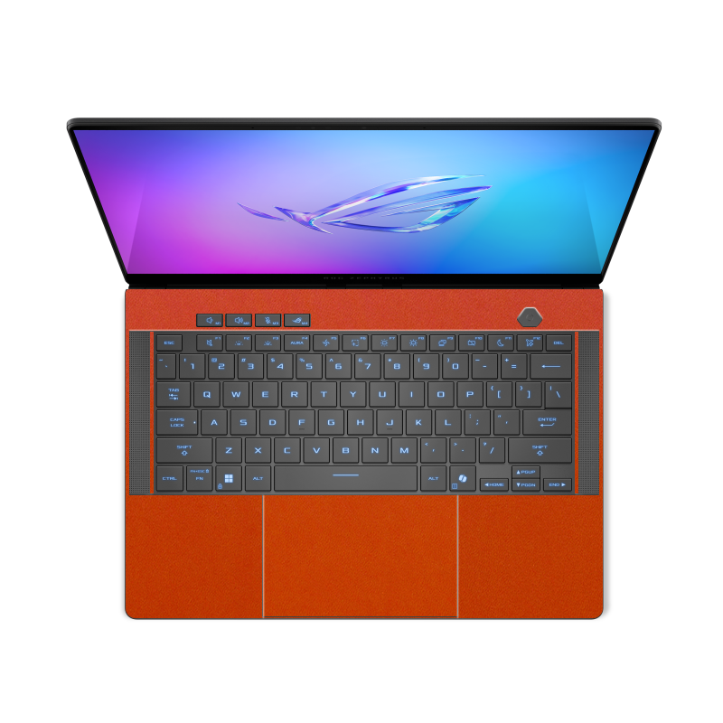 ASUS ROG Zephyrus G14 (2025) Plain Color Leather Skins Orange red