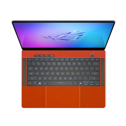 ASUS ROG Zephyrus G14 (2025) Plain Color Leather Skins Orange red