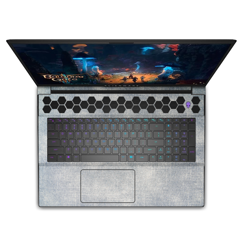 Alienware M18 R1-R2 Cowboy Fabric Skins Blue