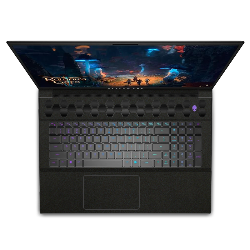 Alienware M18 R1-R2 Plain Color Leather Skins Black