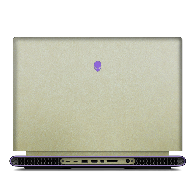 Alienware M18 R1-R2 Plain Color Leather Skins Gold
