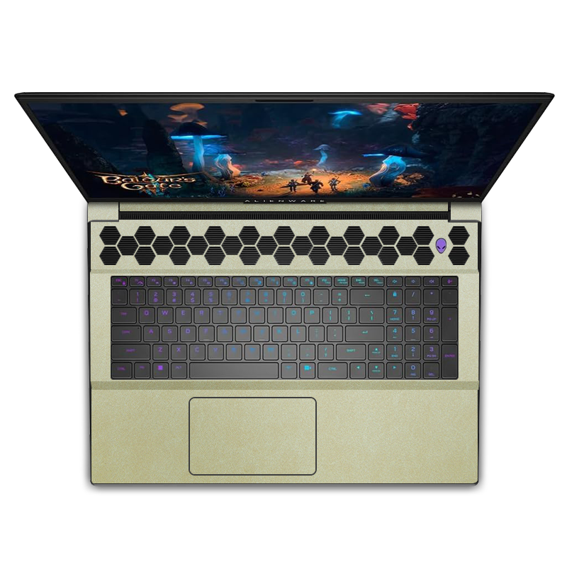 Alienware M18 R1-R2 Plain Color Leather Skins Gold