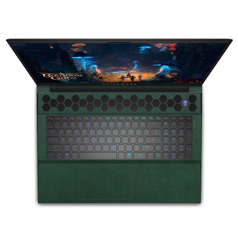 Alienware M18 R1-R2 Plain Color Leather Skins Green