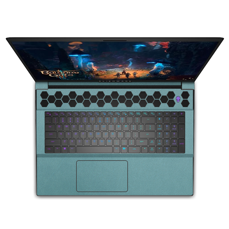 Alienware M18 R1-R2 Plain Color Leather Skins Orange Teal