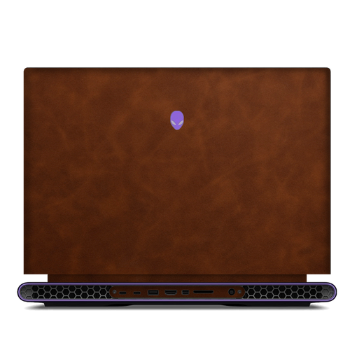 Leather Laptop Skin Cover for Dell – Premium Protective Wrap-Coffee