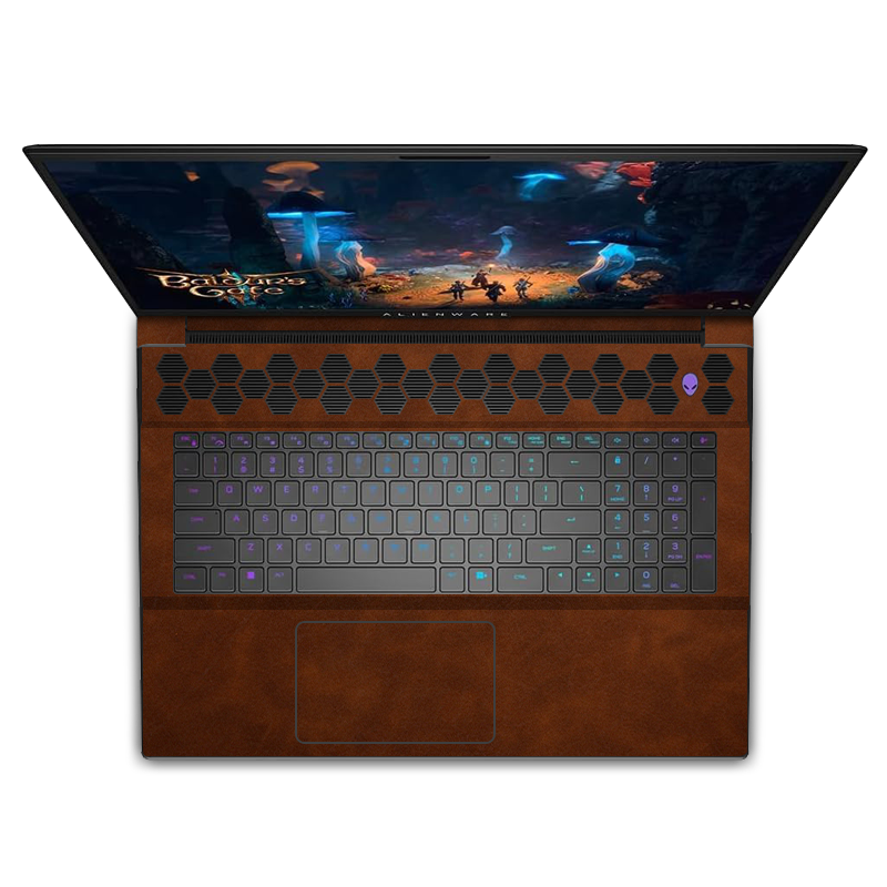 Alienware M18 R1-R2 Scrub Leather Skins Coffee