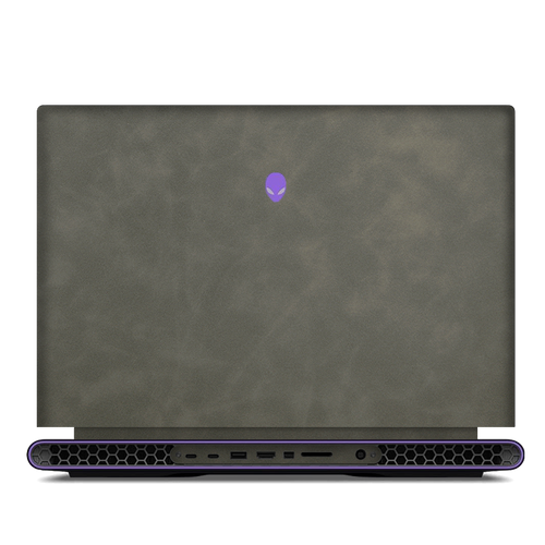 Leather Laptop Skin Cover for Dell – Premium Protective Wrap-Gray