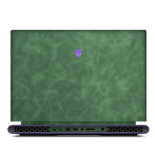 Leather Laptop Skin Cover for Dell – Premium Protective Wrap Green