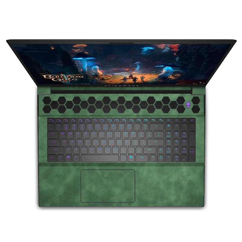 Alienware M18 R1-R2 Scrub Leather Skins Green