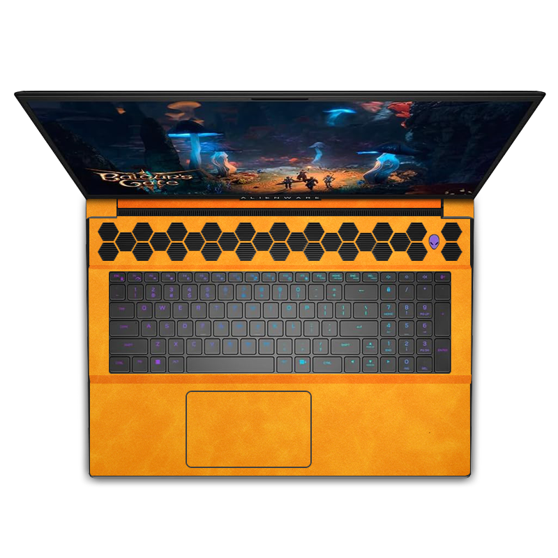 Alienware M18 R1-R2 Scrub Leather Skins Orange