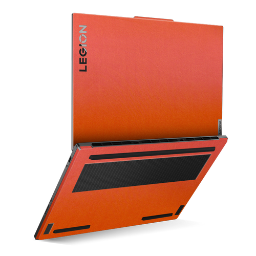 Vegan Leather Lenovo Laptop Skin – Eco-Friendly Slim Cover - Orange Red