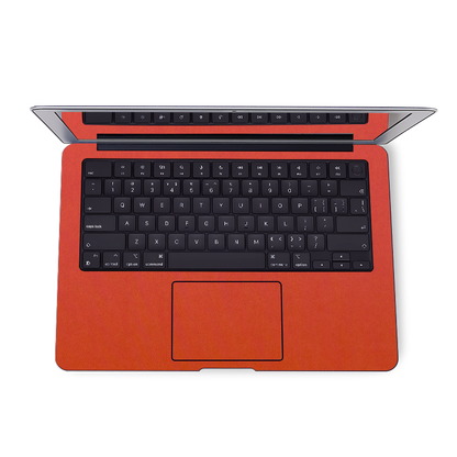 MacBook Air 13.6 M2/M3/M4（2022-2025）Plain Color Leather Skins Orange Red