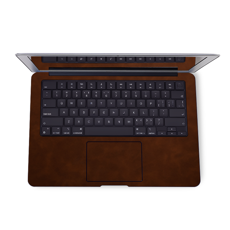 MacBook Air 13.6 M2/M3/M4（2022-2025）Scrub Color Leather Skins Coffee