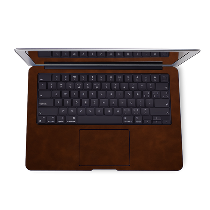 MacBook Air 13.6 M2/M3/M4（2022-2025）Scrub Color Leather Skins Coffee