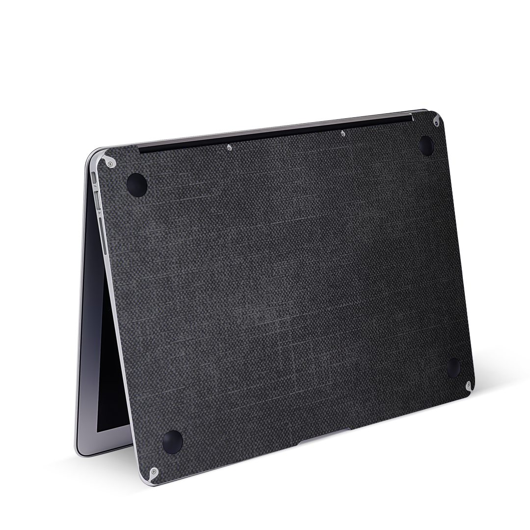 Denim MacBook Skin for Pro & Air – Stylish Fabric Laptop Cover Black