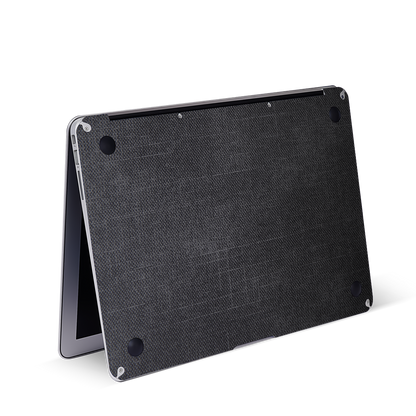 Denim MacBook Skin for Pro & Air – Stylish Fabric Laptop Cover Black