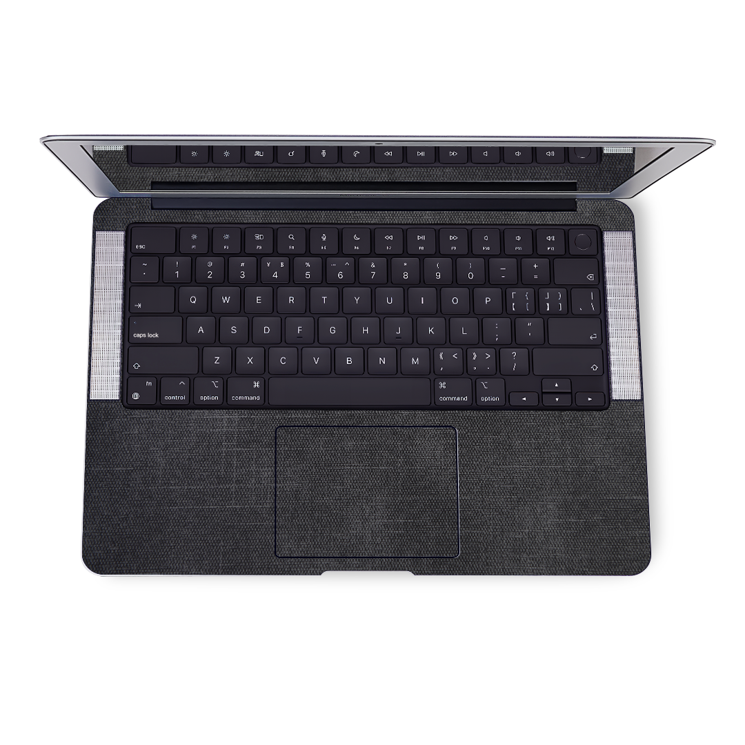 Denim MacBook Skin for Pro & Air – Stylish Fabric Laptop Cover Black