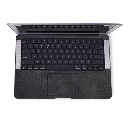 Denim MacBook Skin for Pro & Air – Stylish Fabric Laptop Cover Black