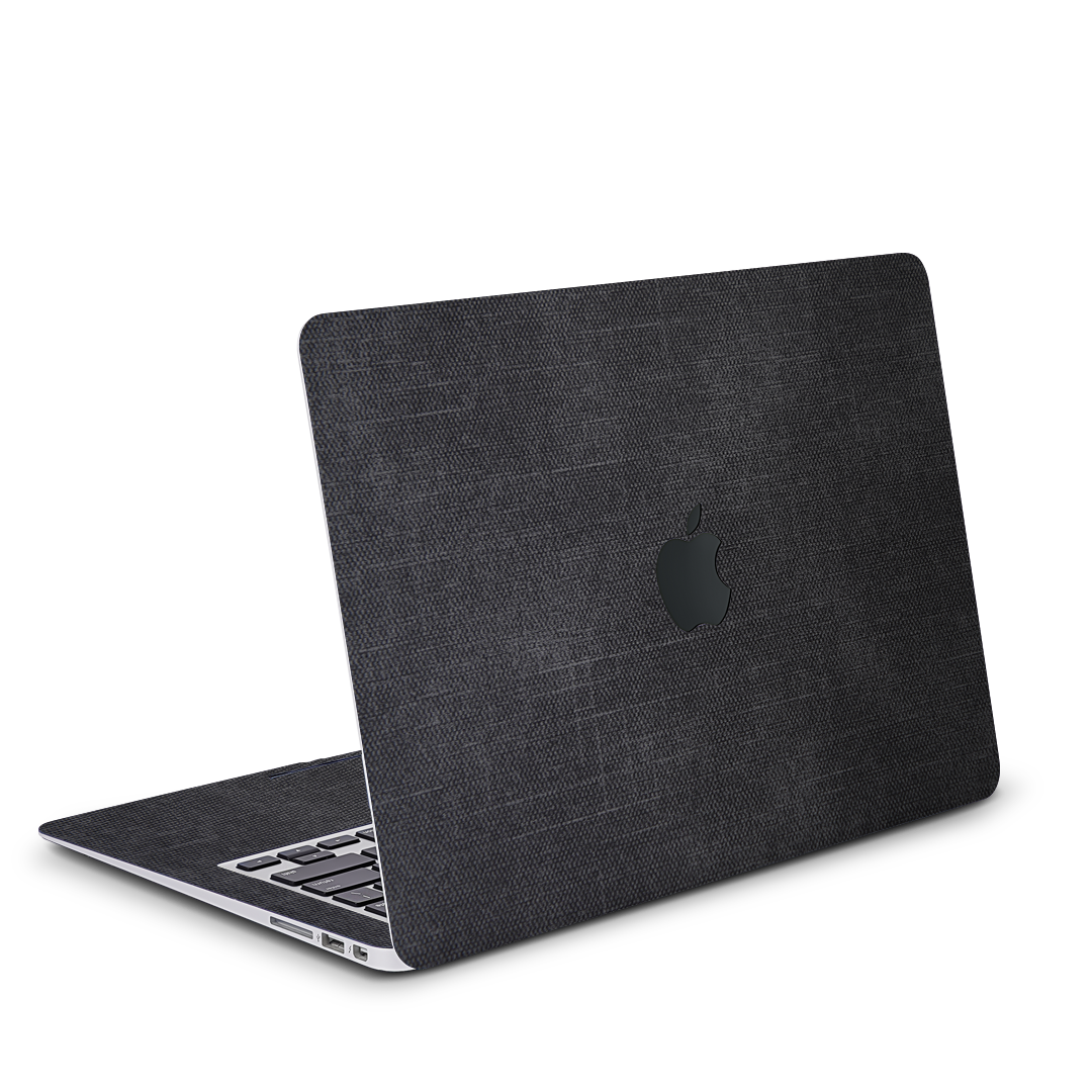 Denim MacBook Skin for Pro & Air – Stylish Fabric Laptop Cover Black