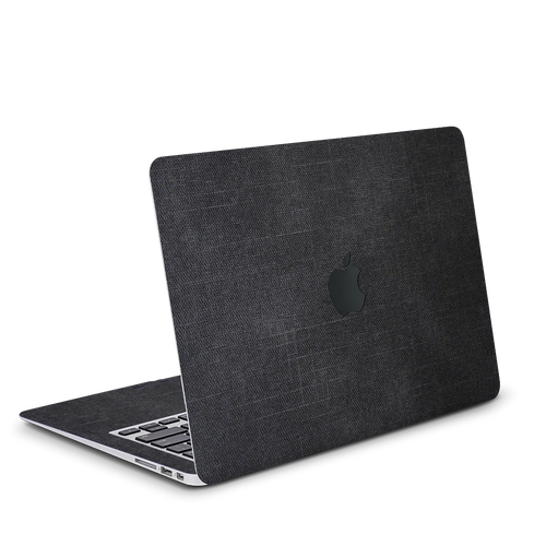 Denim MacBook Skin for Pro & Air – Stylish Fabric Laptop Cover Black