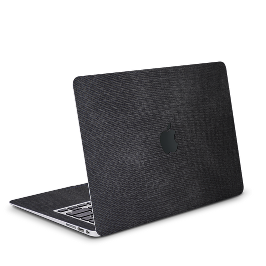 Denim MacBook Skin for Pro & Air – Stylish Fabric Laptop Cover Black