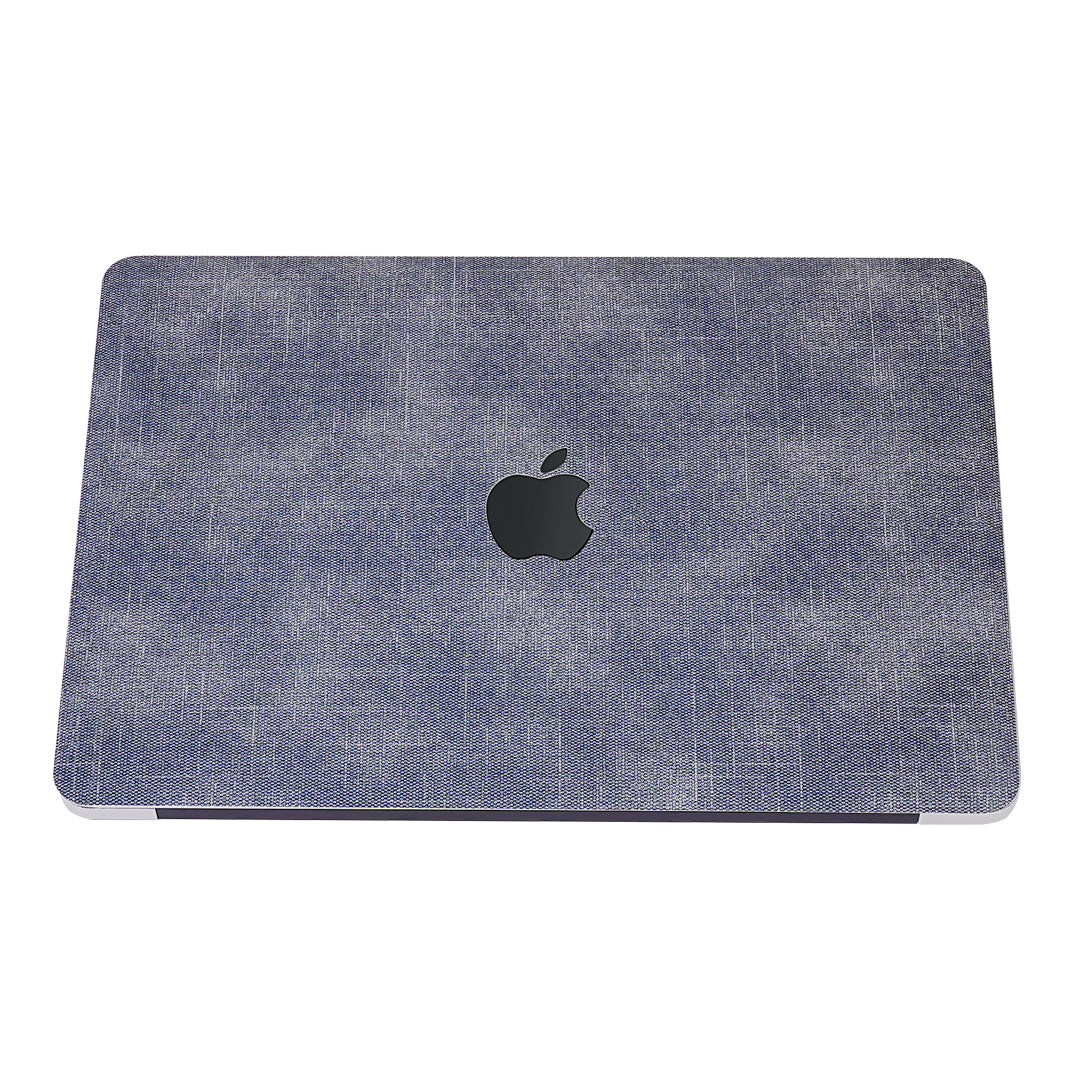 Denim MacBook Skin for Pro & Air – Stylish Fabric Laptop Cover Blue