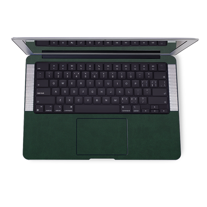 Vegan Leather MacBook Skin for Pro & Air – Minimalist Laptop Cover Green